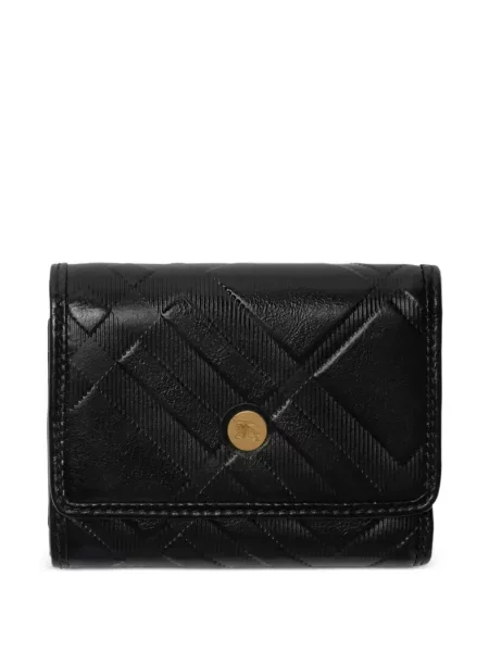 Portofel Burberry din piele în carouri negru