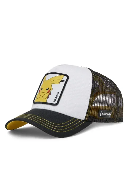 Шапка с козирка Capslab x Pokemon с апликация сиво