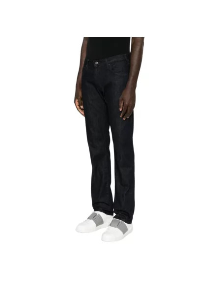 Jeansy straight leg Emporio Armani czarne