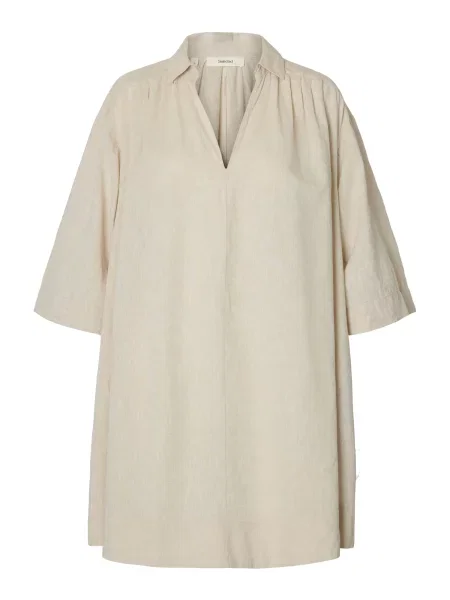 SELECTED Rochie SLFLUISA-TALIA crem