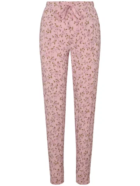Hunkemöller Pantaloni de pijama kaki / rosé / roz pal negru