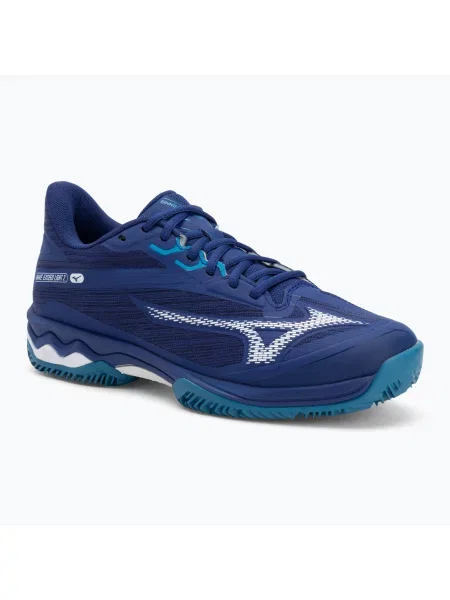 Мъжки обувки за тенис Mizuno Wave Exceed Light 2 CC bellwether blue/ white/ fjord blue бяло