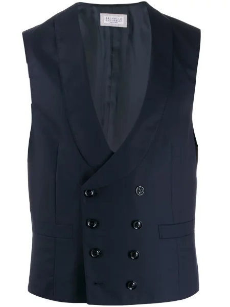 Vestă Brunello Cucinelli fără mâneci albastru