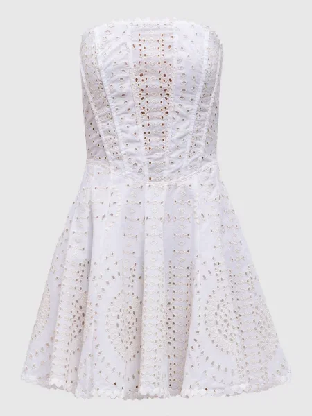 Сукня Clem з льоном з вишивкою бродері Charo Ruiz біла