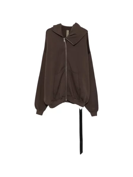 Hanorac cu glugă Rick Owens Drkshdw asimetric maro