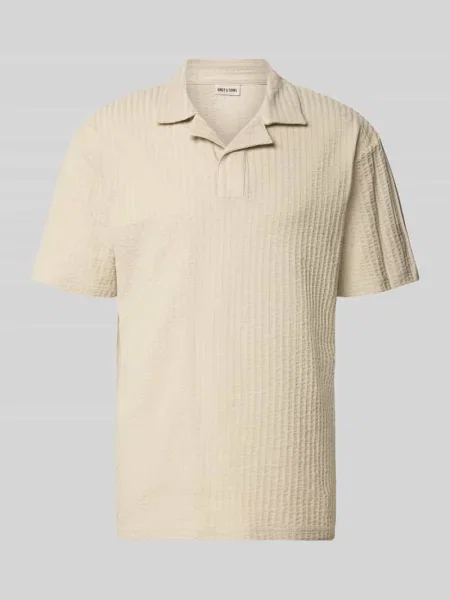 Koszulka polo o kroju relaxed fit z czystej bawełny model AUSTIN' Only & Sons beżowa