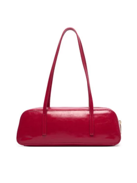 Calvin Klein Torbica Foil Logo Glossy Bauletto crvena