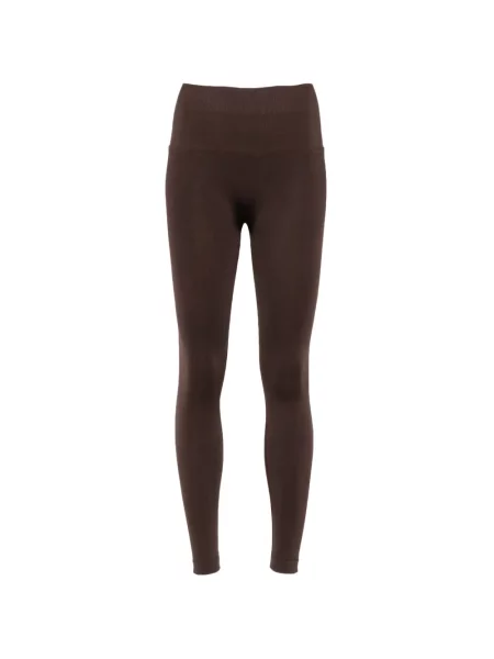 Leggings Mc2 Saint Barth cu volane maro