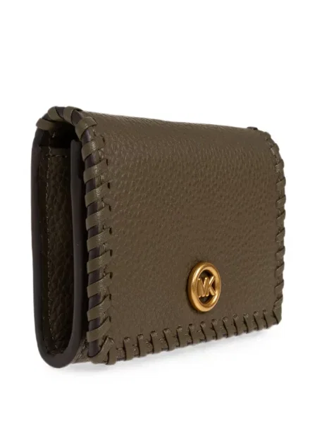 Portofel Michael Michael Kors din piele cu autograf verde