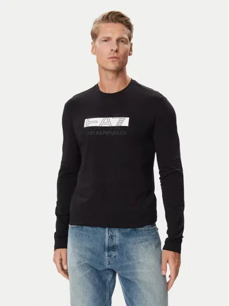 Emporio Armani Тениска с дълъг ръкав черен