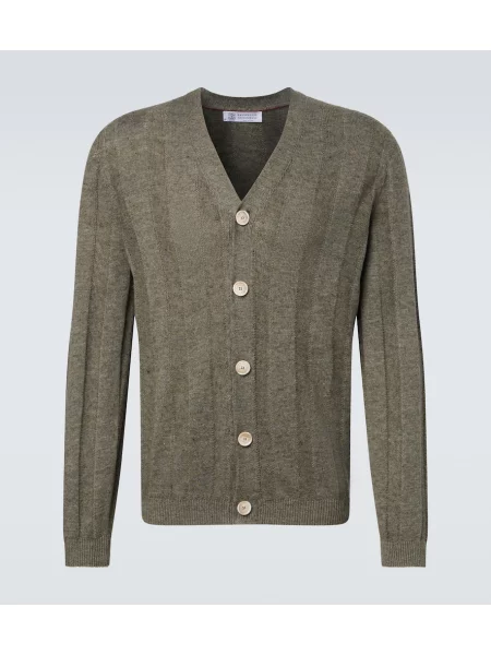 Cardigan Brunello Cucinelli de in verde