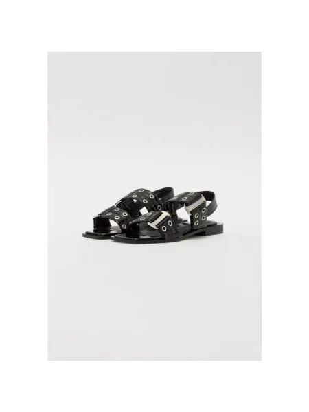 Steve Madden Obuwie Kobieta 39 EU Skóra Lakierowane Sandały Saria E Buty czarny