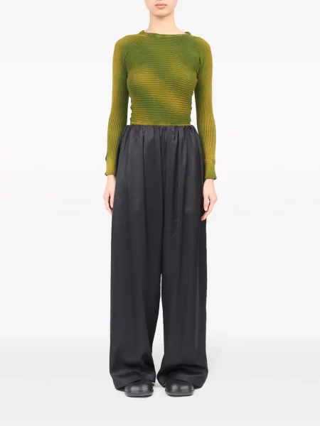 Plisované pás kalhoty Mm6 Maison Margiela černé