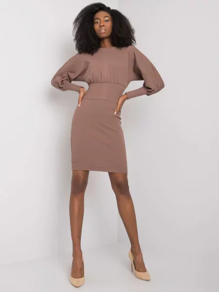 Rochie Rue Paris de costum maro