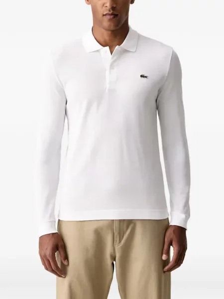 Lung tricou polo Lacoste alb