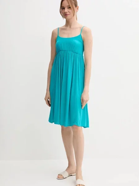 Платье мини United Colors Of Benetton клеш бирюзовый
