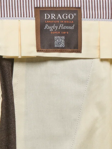 Pantaloni Franzese Collection plisate maro