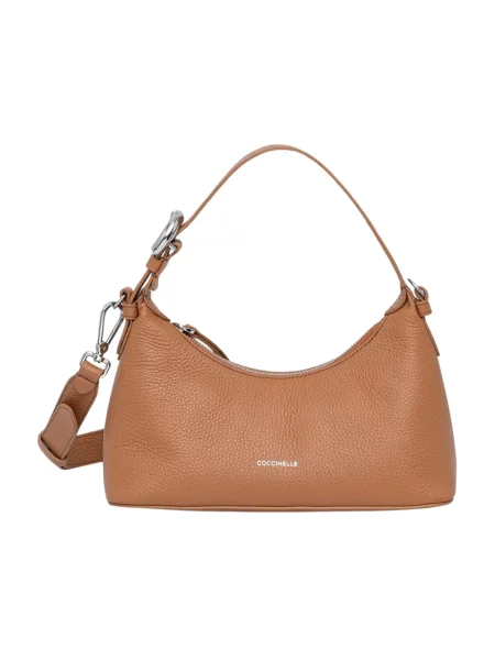 Coccinelle torebka crossbody skórzana brązowa