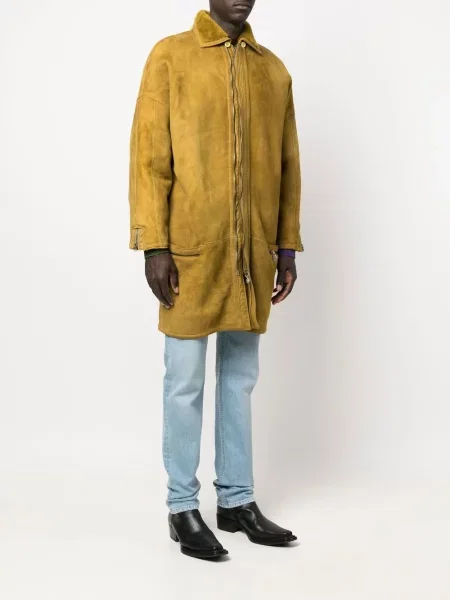 Kabát Versace Pre-owned žlutý