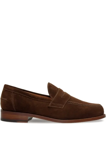 Pantofi loafer Sanders din piele de căprioară maro