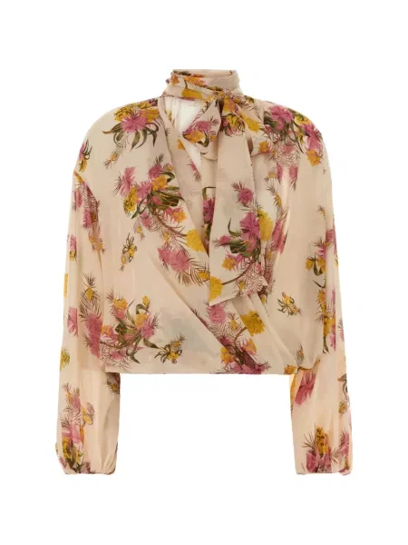 Bluză Blumarine cu funde cu model floral