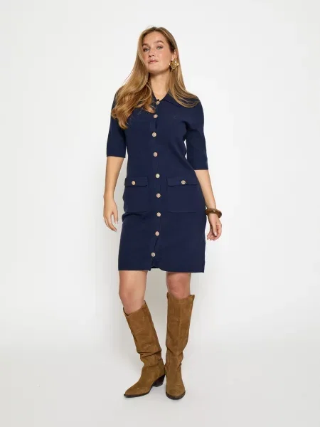 Peppercorn Rochie tricotat Kaylee albastru