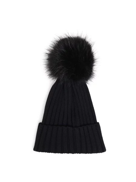Czapka Moncler wełniana czarna