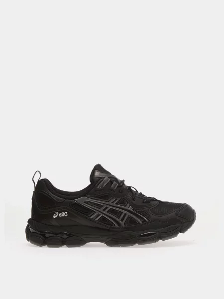 Кожаные повседневные кроссовки Asics черные
