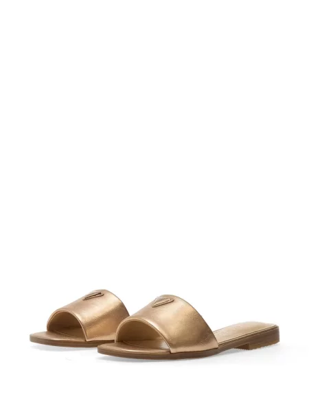 Sandale Guess din piele cu autograf roz