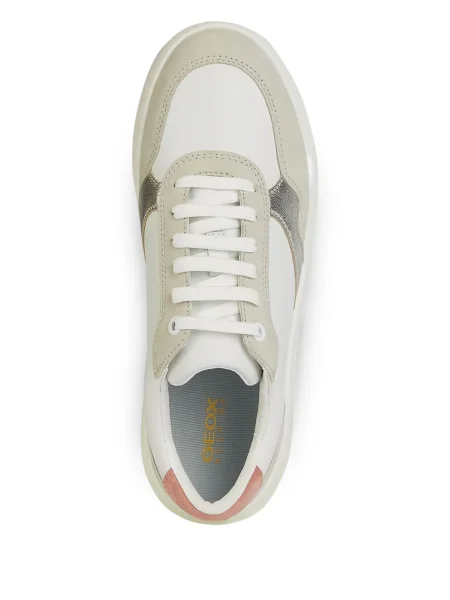 Sneakerși Geox din piele alb