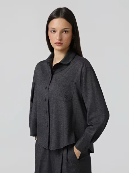 Повседневная рубашка Emporio Armani синяя