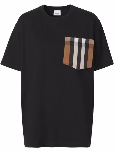Tricou Burberry în carouri negru