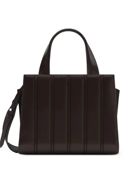 Geantă shopper Max Mara din piele maro