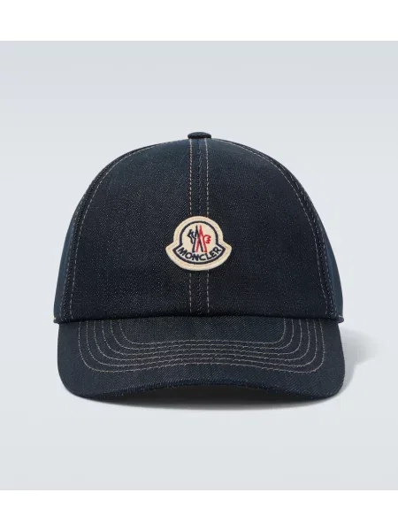 Șapcă Moncler cu autograf albastru