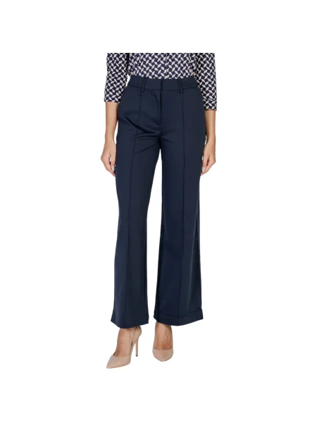 Pantaloni Ichi business albastru