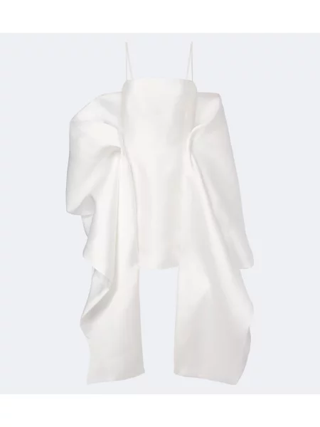 Rochie Solace London din țesătură twill alb