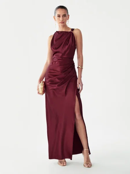 Willa Rochie de seară Nicola bordeaux roșu