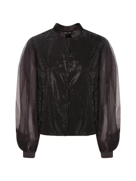 Bluză Giorgio Armani cu broderie din tul negru