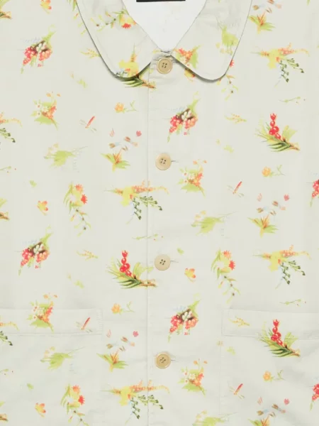 Cămașă Undercover cu model floral verde
