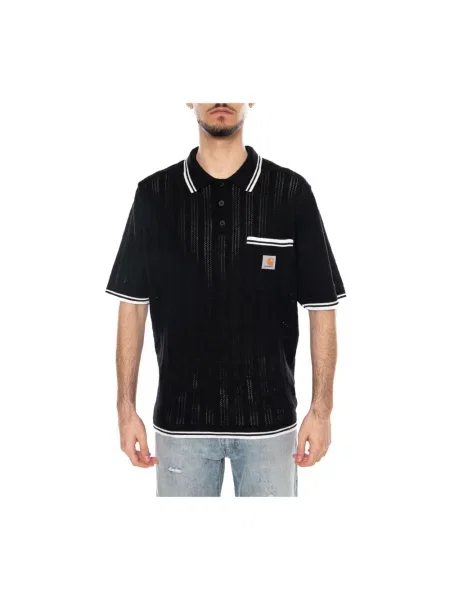 Carhartt Wip Koszulki Mężczyzna L Polo Shirt czarny