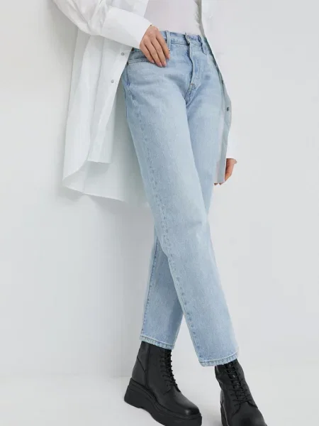 Дънки Levi's с висока талия синьо