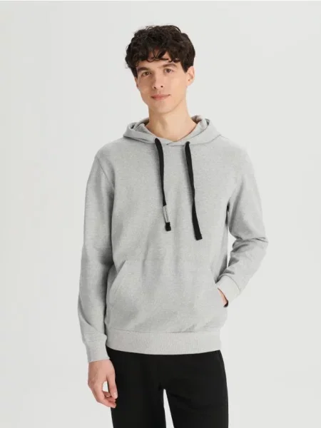 Sinsay Bluza z kapturem szary