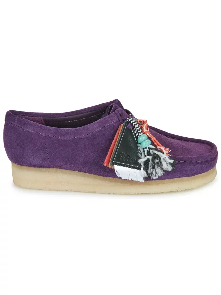 Pantofi Clarks Originals din piele violet