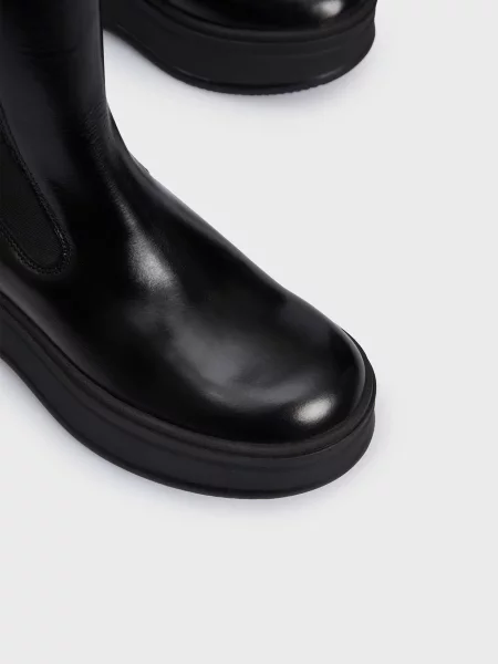 Кожаные ботинки челси Calvin Klein черные