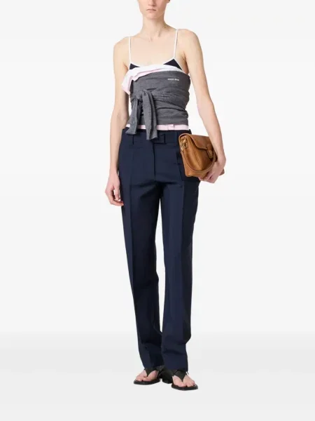 Pantaloni Miu Miu albastru