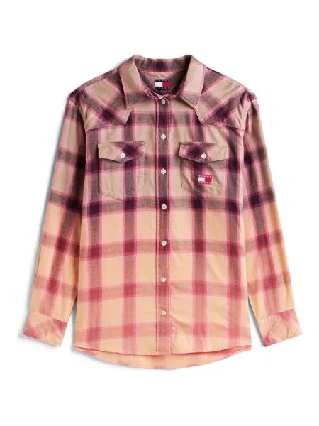 Bluză Tommy Jeans de flanelă