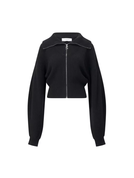 Sweter Sportmax elegancki wełniany czarny