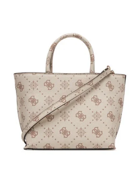 Táska Guess Emelie Logo Mini Ekru bézs