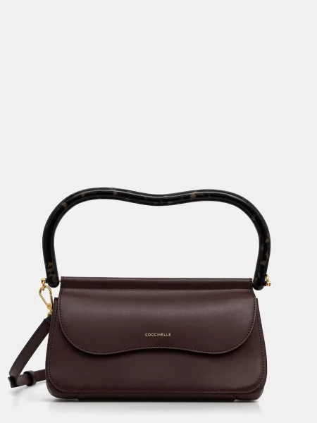 Coccinelle geantă crossbody pentru femei din piele maro