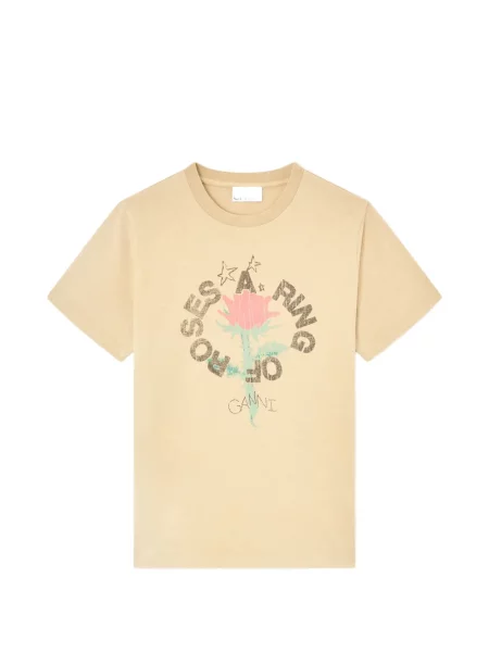 Tricou Ganni cu model floral cu imagine